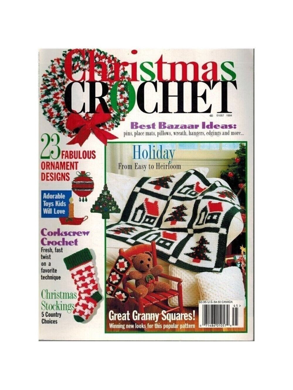 Christmas Crochet Best Bazaar Ideas 1994 Premiere Issue Vol 1 No 1